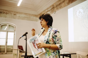 Лариса Давыдова выступает на ассамблее «Культура Таро», Тель-Авив 2017